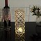 9" Clear Acrylic Crystal Desk Lamp Decorative Rose LED Light Party Decorations